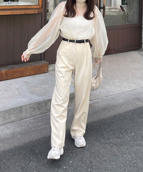 LE MORE（リモア）の「オーガンジーボリュームブラウス（シャツ/ブラウス・レディース・ブラック/アイボリー/ミント・FREE）」の20枚目の写真