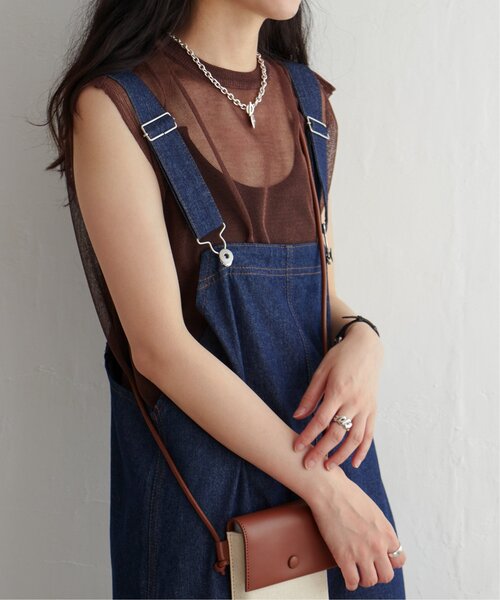 VENCEEXCHANGE（ヴァンスエクスチェンジ）の「シアーニットノースリトップス（ニット/セーター・レディース・ブラウン/ブラック/オフホワイト/グレー・FREE）」の18枚目の写真