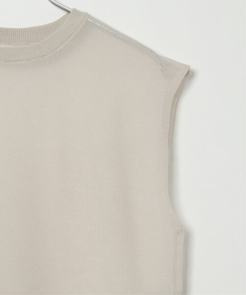 VENCEEXCHANGE（ヴァンスエクスチェンジ）の「シアーニットノースリトップス（ニット/セーター・レディース・ブラウン/ブラック/オフホワイト/グレー・FREE）」の8枚目の写真