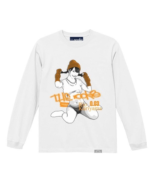 THE Nookie(ザヌーキー)の「《THE nookie LOVE Rio Kuriyama》PORTRAIT L/S TEE(Tシャツ/カットソー・レディース・ホワイト/ブラック・LARGE/MEDIUM)」の1枚目の写真