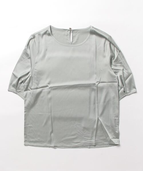 BLANC FICELLE(ブランフィセル)の「5分袖 エレガンス Tシャツ(Tシャツ/カットソー・レディース・ブラック/グレー/レッド/グリーン/ピンク/アイボリー・M/L/XL)」の18枚目の写真