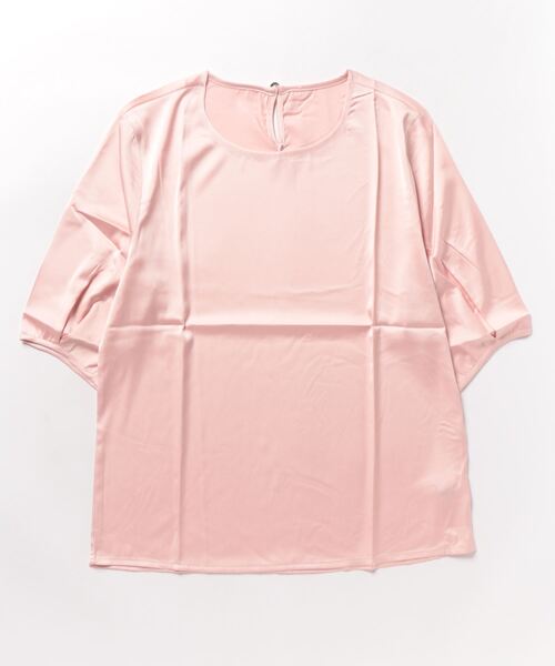 BLANC FICELLE(ブランフィセル)の「5分袖 エレガンス Tシャツ(Tシャツ/カットソー・レディース・ブラック/グレー/レッド/グリーン/ピンク/アイボリー・M/L/XL)」の16枚目の写真