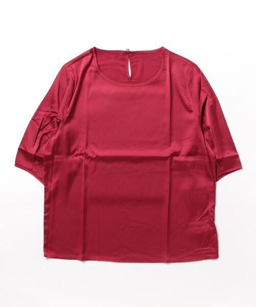 BLANC FICELLE(ブランフィセル)の「5分袖 エレガンス Tシャツ(Tシャツ/カットソー・レディース・ブラック/グレー/レッド/グリーン/ピンク/アイボリー・M/L/XL)」の20枚目の写真
