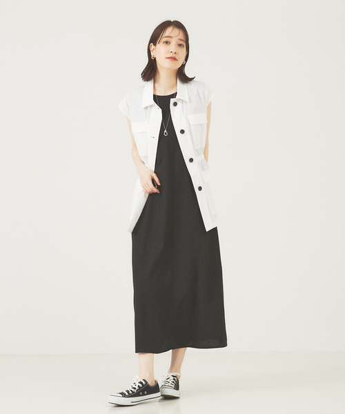 【セール】ミリタリーシャツベスト（ベスト）｜abahouse mavie（アバハウスマヴィ）