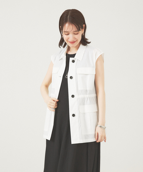 【セール】ミリタリーシャツベスト（ベスト）｜abahouse mavie（アバハウスマヴィ）