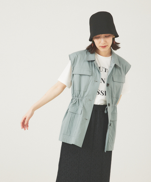 【セール】ミリタリーシャツベスト（ベスト）｜abahouse mavie（アバハウスマヴィ）