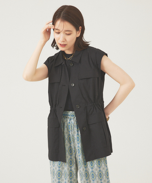 【セール】ミリタリーシャツベスト（ベスト）｜abahouse mavie（アバハウスマヴィ）