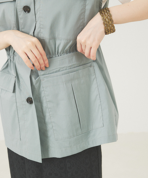 【セール】ミリタリーシャツベスト（ベスト）｜abahouse mavie（アバハウスマヴィ）