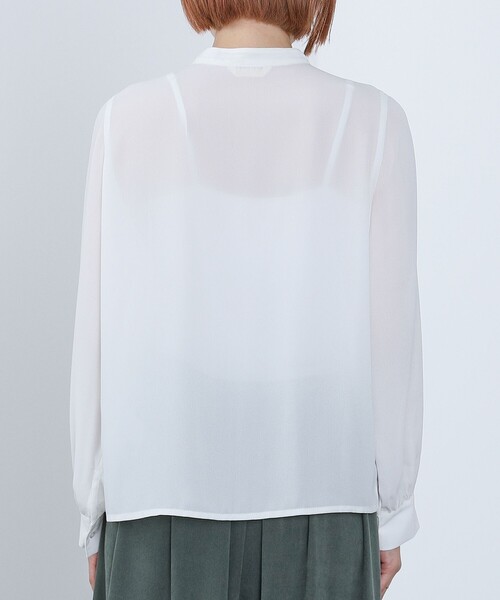 BEAMS HEART(ビームスハート)の「【WEB限定】フロントレース ブラウス(洗濯機可能)(シャツ/ブラウス・レディース・ベージュ/オフホワイト/ブラック/ネイビー/ライトグレー・FREE)」の21枚目の写真