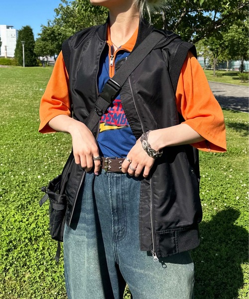 sedacle(セダクル)の「MA-1ベスト(ベスト・メンズ・ブラック/カーキ・MEDIUM/LARGE)」の4枚目の写真