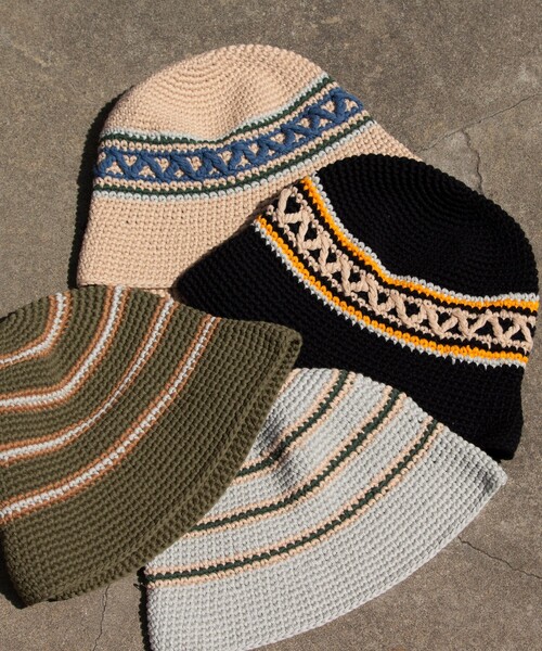 Mighty Shine(マイティシャイン)の「【Mighty Shine/マイティシャイン】Groovy Knit Hat -Nordic & Border-(ハット・メンズ・ブラック系その他/グレー系その他/ベージュ系その他/グリーン系その他・FREE)」の12枚目の写真