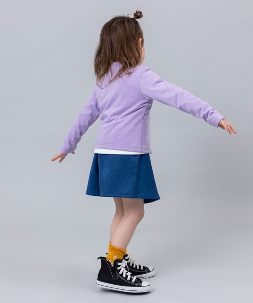 trois lapins kp（トロワラパンケーピー）の「TCミニ裏毛 リボンモチーフカーディガン(100~150cm)（カーディガン/ボレロ・キッズ・ラベンダー/ナチュラル・100cm/110cm/140cm/130cm/120cm/150cm）」の4枚目の写真