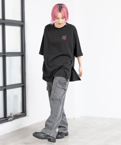 PBLIM(ページボーイリム)の「PBLIM/GTOルーズT(Tシャツ/カットソー・レディース・ボルドー/ブラック/オフホワイト・FREE)」の15枚目の写真