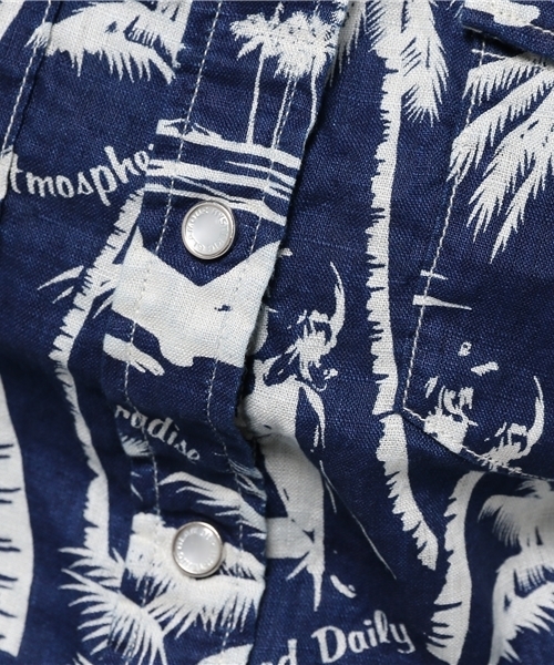 HYSTERIC GLAMOUR（ヒステリックグラマー）の「EXOTIC ATMOSPHERE総柄 ノースリーブSH（シャツ/ブラウス・レディース・ブルー系その他・FREE）」の12枚目の写真