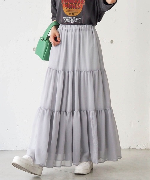 tiptop（ティップトップ）の「【アソート】ティアードロングスカート（スカート・レディース・アイボリー/ブラック/グレー/ブラック系その他/ホワイト系その他/グレー系その他/ホワイト系その他2/ブラック系その他2/ホワイト系その他3/ブラック系その他3/ブラック系その他4/ブルー系その他/ブラック系その他5/ブルー系その他2・FREE）」の11枚目の写真