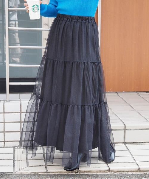 tiptop（ティップトップ）の「【アソート】ティアードロングスカート（スカート・レディース・アイボリー/ブラック/グレー/ブラック系その他/ホワイト系その他/グレー系その他/ホワイト系その他2/ブラック系その他2/ホワイト系その他3/ブラック系その他3/ブラック系その他4/ブルー系その他/ブラック系その他5/ブルー系その他2・FREE）」の7枚目の写真