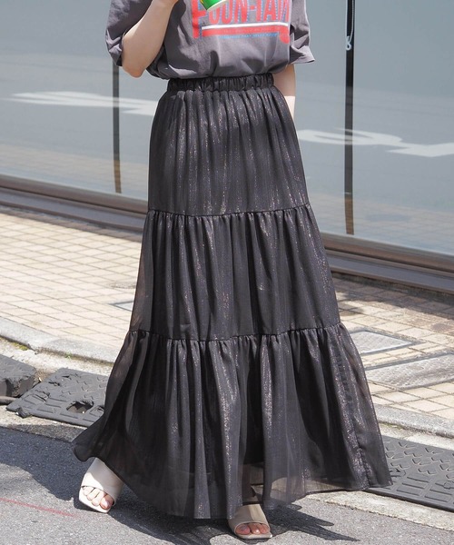 tiptop（ティップトップ）の「【アソート】ティアードロングスカート（スカート・レディース・アイボリー/ブラック/グレー/ブラック系その他/ホワイト系その他/グレー系その他/ホワイト系その他2/ブラック系その他2/ホワイト系その他3/ブラック系その他3/ブラック系その他4/ブルー系その他/ブラック系その他5/ブルー系その他2・FREE）」の8枚目の写真