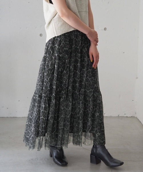 tiptop（ティップトップ）の「【アソート】ティアードロングスカート（スカート・レディース・アイボリー/ブラック/グレー/ブラック系その他/ホワイト系その他/グレー系その他/ホワイト系その他2/ブラック系その他2/ホワイト系その他3/ブラック系その他3/ブラック系その他4/ブルー系その他/ブラック系その他5/ブルー系その他2・FREE）」の9枚目の写真
