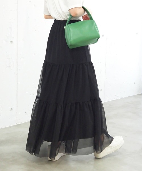 tiptop（ティップトップ）の「【アソート】ティアードロングスカート（スカート・レディース・アイボリー/ブラック/グレー/ブラック系その他/ホワイト系その他/グレー系その他/ホワイト系その他2/ブラック系その他2/ホワイト系その他3/ブラック系その他3/ブラック系その他4/ブルー系その他/ブラック系その他5/ブルー系その他2・FREE）」の22枚目の写真