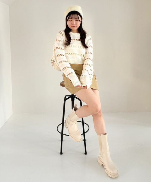 【新品☆】Heather 厚底ミドルブーツ Heather（ヘザー）の「ミドルブーツ 907442（ブーツ）」 - WEAR