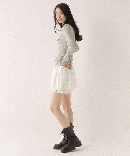 ミドルブーツ KRISTIN DANA BOOTS_2color 5連ゴシックベルト厚底ミドルブーツ/靴/2色展開/23〜26.5cm
