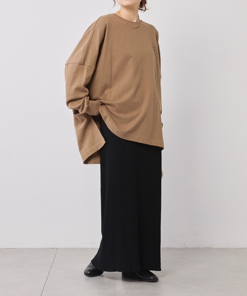 PUAL CE CIN（ピュアルセシン）の「【2023AW/Du noir】リブナロースカート（スカート・レディース・ブラウン/ブラック/グレイッシュベージュ・FREE）」の8枚目の写真