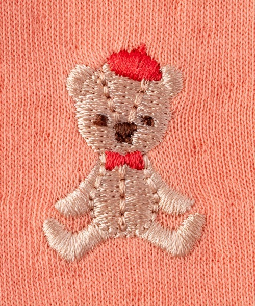 combimini（コンビミニ）の「やわらか長袖カーディガン（テディベア刺しゅう）（カーディガン/ボレロ・キッズ・オレンジ系その他/ダークブルー/ベージュ系・80/70）」の6枚目の写真