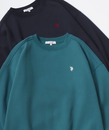 U.S. POLO ASSN.（ユーエスポロアッスン）の「U.S. POLO ASSN./ユーエスポロアッスン オーバーサイズ 裏起毛 ロゴ ワンポイント刺繍 スウェット トレーナー（スウェット）」