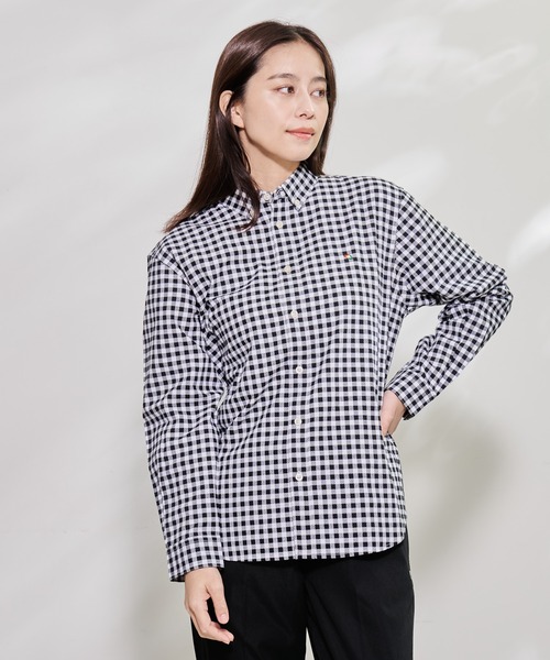 Arnold Palmer（アーノルドパーマー）の「アムンゼン ギンガム チェック リラックス シェア シャツ（シャツ/ブラウス・レディース・ブラック/ブラウン/ダークグリーン・L/S/XS/LL/M）」の2枚目の写真