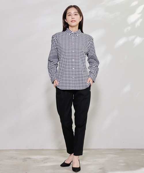 Arnold Palmer（アーノルドパーマー）の「アムンゼン ギンガム チェック リラックス シェア シャツ（シャツ/ブラウス・レディース・ブラック/ブラウン/ダークグリーン・L/S/XS/LL/M）」の4枚目の写真