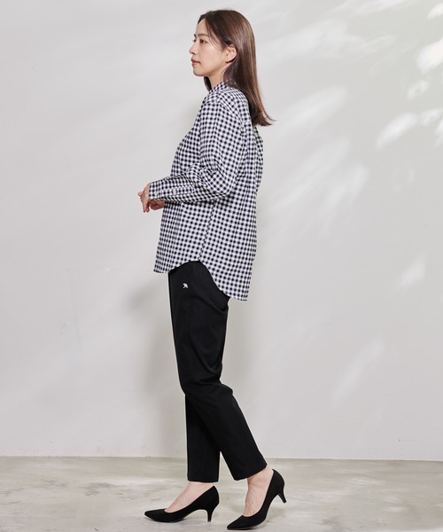 Arnold Palmer（アーノルドパーマー）の「アムンゼン ギンガム チェック リラックス シェア シャツ（シャツ/ブラウス・レディース・ブラック/ブラウン/ダークグリーン・L/S/XS/LL/M）」の5枚目の写真