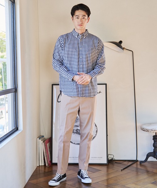 Arnold Palmer（アーノルドパーマー）の「アムンゼン ギンガム チェック リラックス シェア シャツ（シャツ/ブラウス・レディース・ブラック/ブラウン/ダークグリーン・L/S/XS/LL/M）」の8枚目の写真