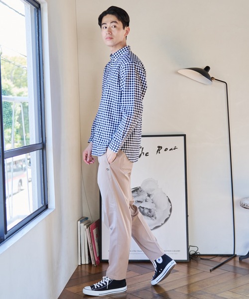 Arnold Palmer（アーノルドパーマー）の「アムンゼン ギンガム チェック リラックス シェア シャツ（シャツ/ブラウス・レディース・ブラック/ブラウン/ダークグリーン・L/S/XS/LL/M）」の9枚目の写真