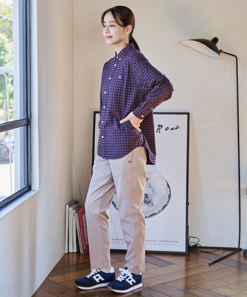 Arnold Palmer（アーノルドパーマー）の「アムンゼン ギンガム チェック リラックス シェア シャツ（シャツ/ブラウス・レディース・ブラック/ブラウン/ダークグリーン・L/S/XS/LL/M）」の16枚目の写真