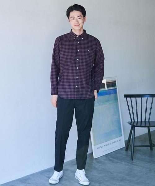 Arnold Palmer（アーノルドパーマー）の「アムンゼン ギンガム チェック リラックス シェア シャツ（シャツ/ブラウス・レディース・ブラック/ブラウン/ダークグリーン・L/S/XS/LL/M）」の13枚目の写真