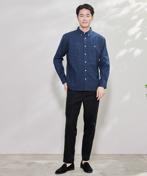 Arnold Palmer（アーノルドパーマー）の「アムンゼン ギンガム チェック リラックス シェア シャツ（シャツ/ブラウス・レディース・ブラック/ブラウン/ダークグリーン・L/S/XS/LL/M）」の18枚目の写真