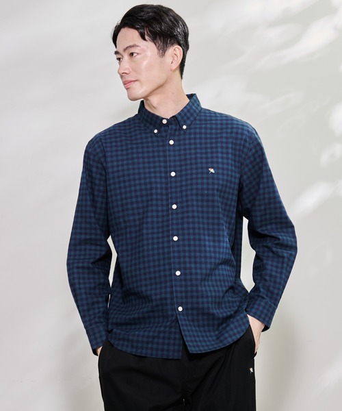 Arnold Palmer（アーノルドパーマー）の「アムンゼン ギンガム チェック リラックス シェア シャツ（シャツ/ブラウス・レディース・ブラック/ブラウン/ダークグリーン・L/S/XS/LL/M）」の17枚目の写真