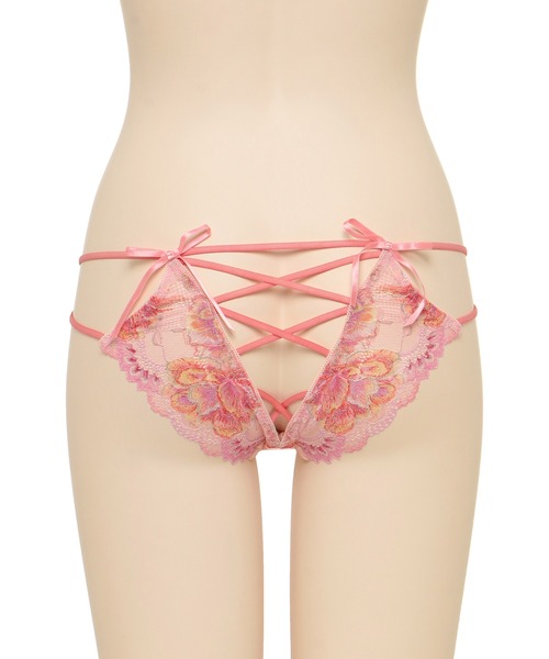 ★Ravijour★フラワーレースアップビキニ★水着★セットアップS★PINK ☆Ravijour☆フラワーレースアップビキニ☆水着☆セットアップS