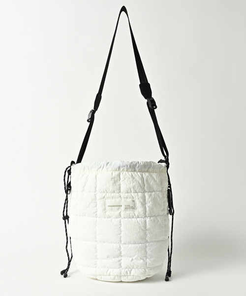 ADAM PATEK（アダムパテック）の「【ADAMPATEK/アダムパテック】square quilt mini drawstring bag /スクエアキルトミニ巾着バッグ（ショルダーバッグ・メンズ・ホワイト/ブルー/ブラック・FREE）」の14枚目の写真