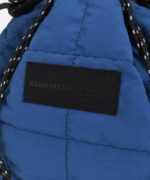 ADAM PATEK（アダムパテック）の「【ADAMPATEK/アダムパテック】square quilt mini drawstring bag /スクエアキルトミニ巾着バッグ（ショルダーバッグ・メンズ・ホワイト/ブルー/ブラック・FREE）」の9枚目の写真