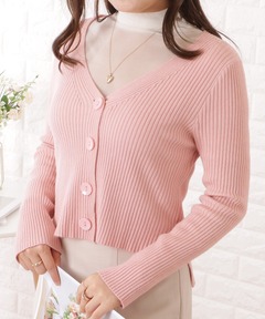 【美品】FRAY I.D シルクコットンシアーリブカーデ セール】シルクコットンシアーリブカーデ（カーディガン/ボレロ