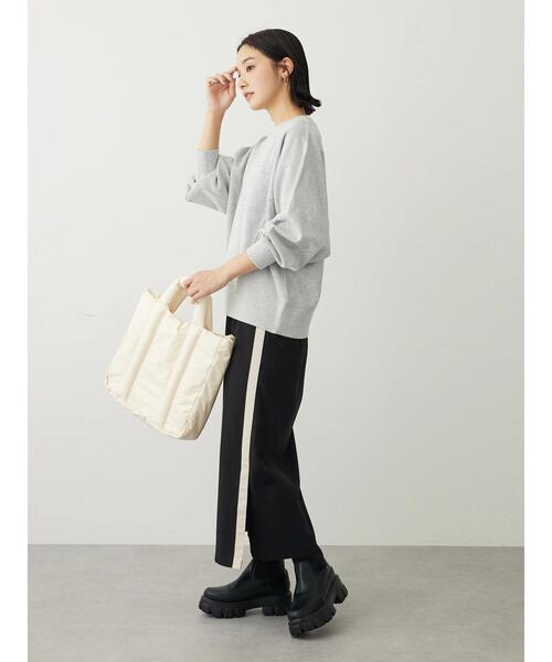 ELENCARE DUE（エレンカーレデュエ）の「・ELENCARE　DUE　サイドラインナロースカート（スカート・レディース・ブラック/ベージュ・FREE）」の13枚目の写真