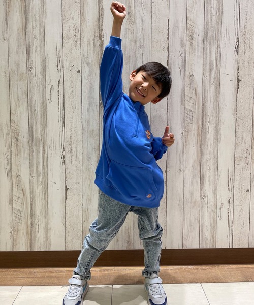 Dickies（ディッキーズ）の「Dickies/ディッキーズ DK MS ハーフジッププルオーバー ムラサキスポーツ別注 80256800（スウェット・キッズ・グレー/ブルー・140cm/150cm/160cm/130cm）」の8枚目の写真