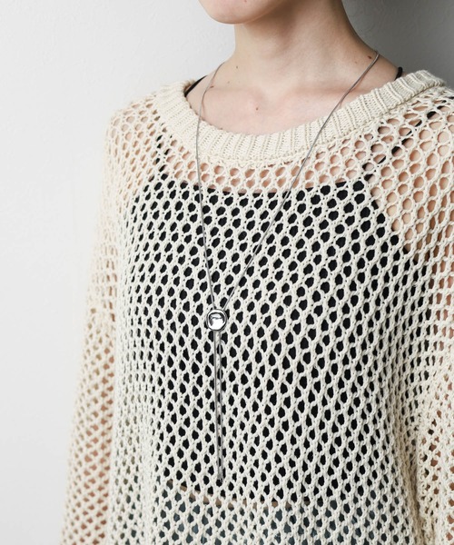 ARCHIVER（アーカイバ）の「【Gl】メタル　ループタイネックレス（ネックレス・レディース・シルバー/ゴールド/ブラック・FREE）」の9枚目の写真