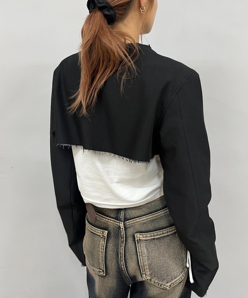 Six M(シックスエム)の「【Six/Mシックスエム】マイクロショートジャケット(その他アウター・レディース・ブラック/ブラウン/ネイビー・FREE)」の6枚目の写真