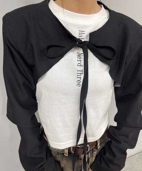 Six M(シックスエム)の「【Six/Mシックスエム】マイクロショートジャケット(その他アウター・レディース・ブラック/ブラウン/ネイビー・FREE)」の5枚目の写真