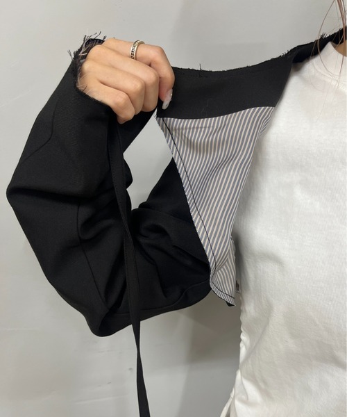 Six M(シックスエム)の「【Six/Mシックスエム】マイクロショートジャケット(その他アウター・レディース・ブラック/ブラウン/ネイビー・FREE)」の8枚目の写真