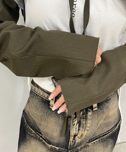 Six M(シックスエム)の「【Six/Mシックスエム】マイクロショートジャケット(その他アウター・レディース・ブラック/ブラウン/ネイビー・FREE)」の13枚目の写真
