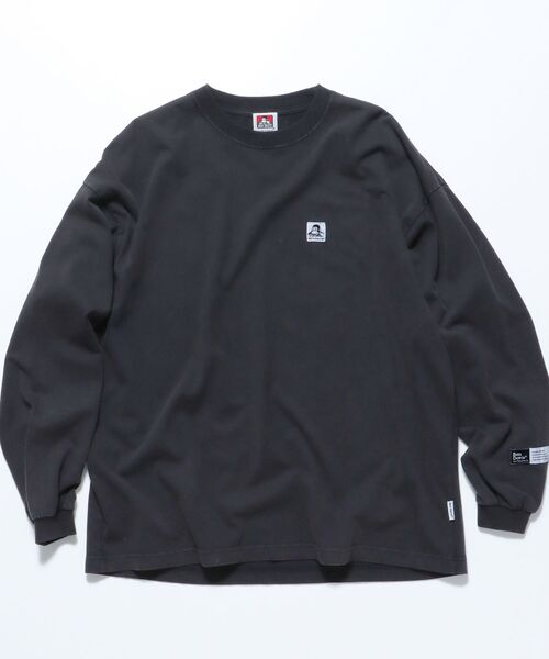 BEN DAVIS(ベンデイビス)の「【BEN DAVIS(ベンデイビス)】 WASHED L/S LABEL TEE(WIDE) / ストーンウォッシュ フェード ピスネーム ロンT ワンポイント 長袖 ビッグシルエット(Tシャツ/カットソー・メンズ・ブラック/ラベンダー/ネイビー/ダークグリーン/ホワイト・MEDIUM/LARGE/X-LARGE)」の19枚目の写真