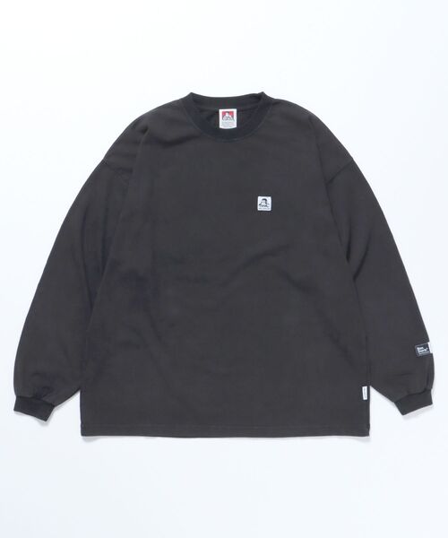 BEN DAVIS(ベンデイビス)の「【BEN DAVIS(ベンデイビス)】 WASHED L/S LABEL TEE(WIDE) / ストーンウォッシュ フェード ピスネーム ロンT ワンポイント 長袖 ビッグシルエット(Tシャツ/カットソー・メンズ・ブラック/ラベンダー/ネイビー/ダークグリーン/ホワイト・MEDIUM/LARGE/X-LARGE)」の20枚目の写真